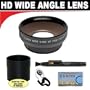 0.5x Digital Wide Angle Macro Professional Series Lens + Lens Adapter Tube (If Needed) + Lenspen + Lens Cap Keeper + DB ROTH Micro Fiber Cloth For The Canon Digital Rebel T1i (EOS 500D) SLR Camera Which Has Any Of These (18-55mm, 75-300mm, 50mm 1.4 , 55-200) Canon Lenses