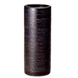 ★ギフト包装承ります★ 黒松皮寸胴花入　10号　【信楽焼　花瓶】