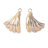14K 2-Tone Scalloped Earring Jackets