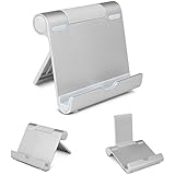 Sztrokia Portable Multi-Angle Adjustable Aluminum Phone Stand for iPhone,iPad,Samsung and All 4-10 inch Cellphones,Tablets and E-reader,Solid Durable Holder (Sliver)