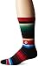 Stance Men's Poniente Colorful Stripe Arch Support Classic Crew Sock, Red, L