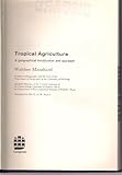 Tropical agriculture : a geographical introduction and appraisal