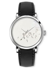 SPRAWL Aanalog Fashion Series Silver Ladies Watches of Genuine Black Leather Strap,Unique Wrist Watch for Women Girls Designed with keys