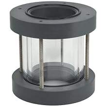 Plast-O-Matic GYW Series PVC Sight Glass Flow Indicator, Double-Wall, For Extremely Corrosive and Ultra-Pure Liquids, Wafer