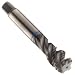 Dormer MTT-X E048 Powdered Metal Spiral Flute Threading Tap for Stainless Steel, Hard Coat/PTFE Coated, Round Shank With Square End, Modified Bottoming Chamfer