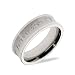 Eve's Addiction Forever Love Matte Finish Stainless Steel Wedding Band