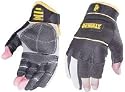 Dewalt DPG24L 3-Finger Framing Work Glove with Soft Neoprene Wrist Band For Added Comfort and Easy Pull-On Tab, Large