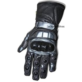 NEW MEN'S MOTORCYCLE KEVLAR LEATHER GM BLACK Gloves