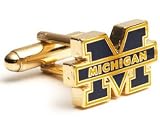 Michigan Wolverines NCAA GL Cufflinks w/Jewelry Box