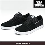 [スープラ]SUPRA STACKS BLACK SUEDE/CANVAS 8.5(26.5cm)