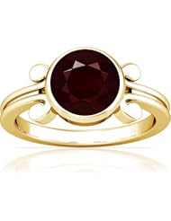 14K Yellow Gold Round Cut Ruby Solitaire Ring (GIA Certificate)