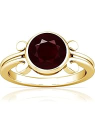 18K Yellow Gold Round Cut Ruby Solitaire Ring (GIA Certificate)