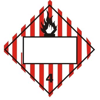Flammable Solid Blank Magnetic Sign Placard D.O.T. HM-206 Hazard Class