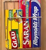 Mounted Kitchen Wrap Organizer - Chrome