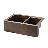 33 Copper Hammered Kitchen Basin Sink