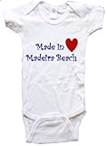 MADE IN MADEIRA BEACH - MADEIRA BEACH BABY - City Series - White Baby One Piece Bodysuit - size Large (18-24M)