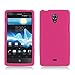 Silicone Solid Skin Gel Cover Case For Sony Xperia TL LT30at - Hot Pink