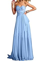Sexy Strapless Chiffon Evening Dress/Pageant Dress/Prom Dress 