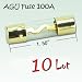 New 10PCS 100AMP 100A Car AGU Glass Fuse Gold Plated For Car Audio Gauge