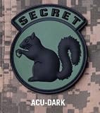 Milspec Monkey Secret Squirrel PVC Patch (ACU DARK)