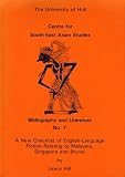 A new checklist of English-language fiction relating to Malaysia, Singapore and Brunei