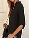 ETCYY Women's Plus Size V-Neck Cuffed Sleeve Chiffon Blouse Shirts Tops