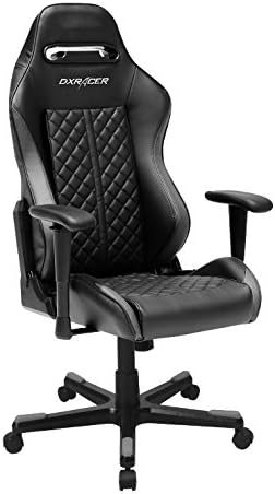 DXRacer Drifting Series OH/DF73/NG Racing Bucket Seat Gaming and Office Chair - Comfortable and Ergonomic - Great Armrest and Lumbar Support (Black with Gray Accents)