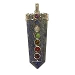 Chakra Pendant 03 Lapis Amethyst Iolite Moonstone Peridot Garnet Carnelian Blue Crystal Healing Gemstone