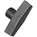 DimcoGray Black Thermoplastic T-Handle Wing Knob Female, Brass Insert: 5/16-24" Thread x 3/4" Depth, 2-1/2" Diameter x 1-1/4" Height x 3/4" Hub Dia x 5/8" Hub Length (Pack of 10)