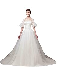 Beaded  2015 Organza Elbow Length Sleeves  Ball Gown  Dress