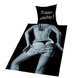Herding 445939050 Bettw&auml;sche Jeans-Girl, 80 x 80 cm +135/200 cm, Linon