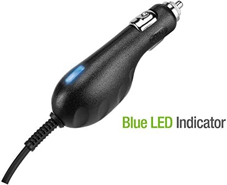 Premium Super Xiaomi Red Rice SmartPhone Car Charger with BLUE LED and Heavy Duty 9ft Coiled Cord with MicroUSB! (BLACK, BULK, 1A)