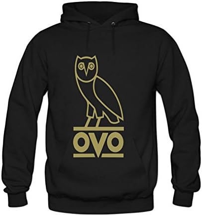 RHUAN Men's Ovo Bird Owl Hoodies XXL Black