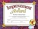 Flipside Products Improvement Award Certificate, Recognition, Award Student Achievement, Incentive, Hayes, Full-Color, 8.5