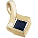 14K Yellow Gold Genuine Iolite Slide Pendant