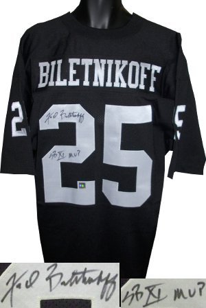 Fred Biletnikoff Signed Oakland Raiders Black Prostyle Jersey SB XI MVP