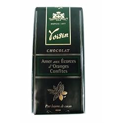 Bittersweet Chocolate Bar with Candied Orange Peel 100 g (3.5 oz) by Voisin