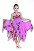 Girl Gypsy Uneven Button Hawaiian Luau Dress in Purple