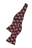 NC State Bow Tie - North Carolina State University Black Hand-Tied Bow Tie with NCS Logo