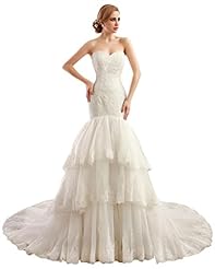 Organza Lace Tiered Mermaid Bandage Dress 