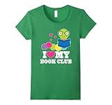 Bookworm Reading Cute I Love My Book Club T-shirt Tee - Female Medium - Grass