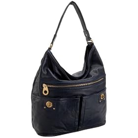 Marc by Marc Jacobs Totally Turnlock Faridah Hobo,Ink Blue,one size