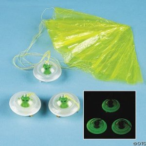 Glow-in-the-Dark Alien Spaceship Paratroopers (4 dz)