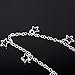 Seven Stars Silver Plated Thin Chain Anklet Bracelet Foot Jewelry Barefoot
