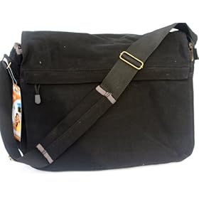 Large Canvas messenger style bag by Member's London