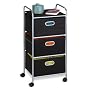 Honey-Can-Do Rolling Storage Cart, Black/Chrome by Honey-Can-Do International