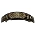 Elegant Starry Rows Crystal Hair Barrette - Chocolate Brown