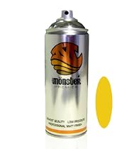 Monstercolors Premier 400ml Traffic Yellow aerosol spray paint