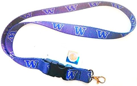 Washington Huskies Key Chain Lanyard Carbon Fiber WAS261