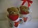 Teddybär mit Herz in einer Tasse, beige oder braun, Deko